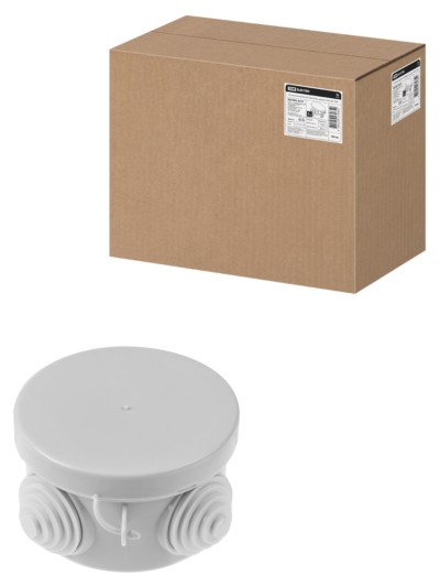 Коробка КМЭР ОП d65х40мм крышка IP54 4вх. TDM SQ1401-0101
