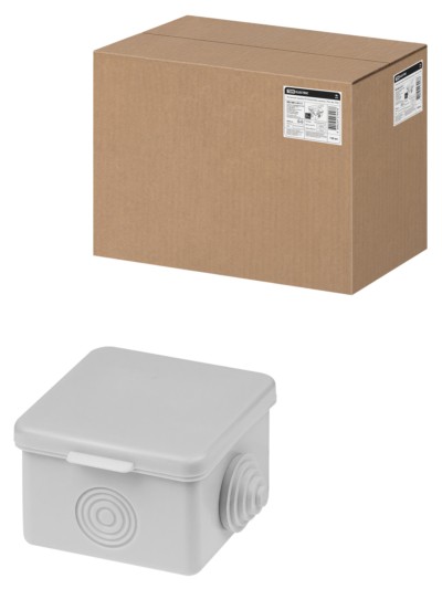 Коробка КМЭР ОП 65х65х50мм крышка IP54 4вх. TDM SQ1401-0111