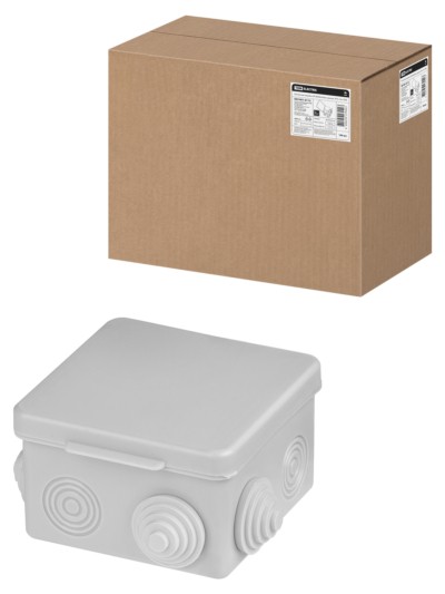 Коробка КМЭР ОП 80х80х50мм крышка IP54 7вх. TDM SQ1401-0112