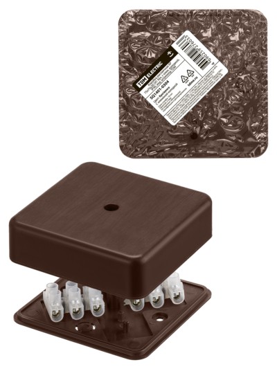 Коробка КМЭР ОП 75х75х20мм бук с клем. колодкой IP40 TDM SQ1401-0304