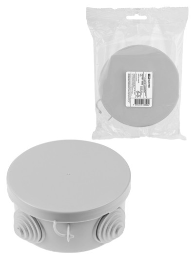 Коробка КМЭР ОП d85х40мм крышка IP54 4вх. TDM SQ1401-0502