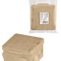 Коробка КМЭР ОП 80х80х50мм крышка “ЭКО” сосна IP54 7вх. TDM SQ1401-0712