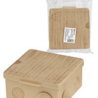 Коробка КМЭР ОП 100х100х55мм крышка “ЭКО” сосна IP54 8вх. TDM SQ1401-0713