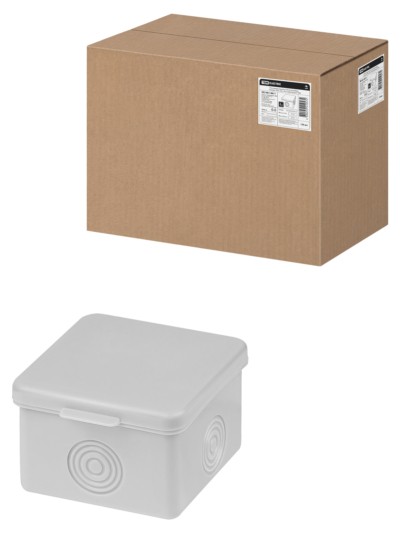 Коробка КМЭР ОП 65х65х50мм крышка IP54 4вх. без гермовводов TDM SQ1401-0811