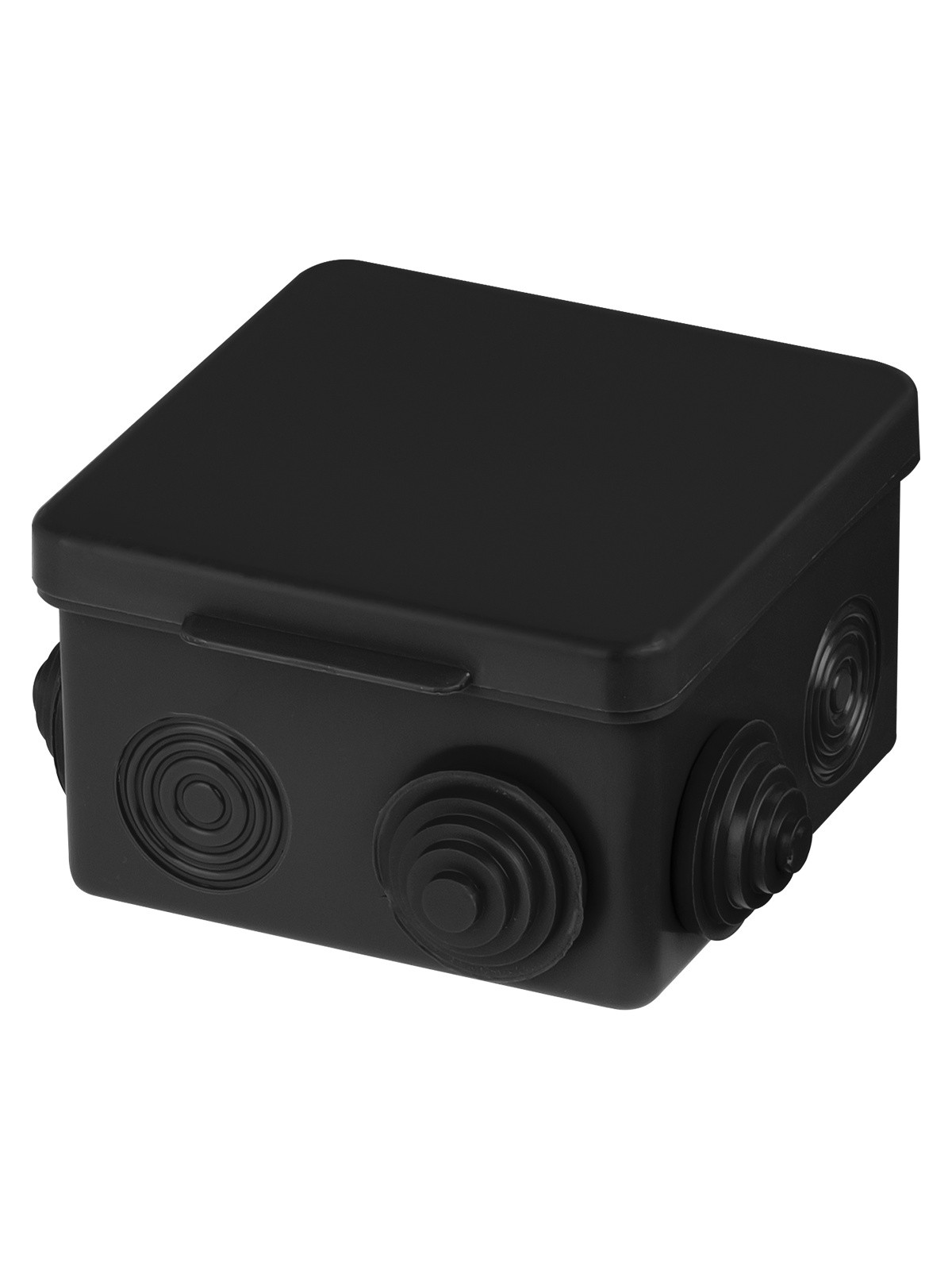 Коробка КМЭР ОП 80х80х50мм крышка IP54 7вх. черная TDM SQ1401-0912 — изображение 2
