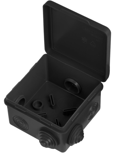 Коробка КМЭР ОП 80х80х50мм крышка IP54 7вх. черная TDM SQ1401-0912 — изображение 6