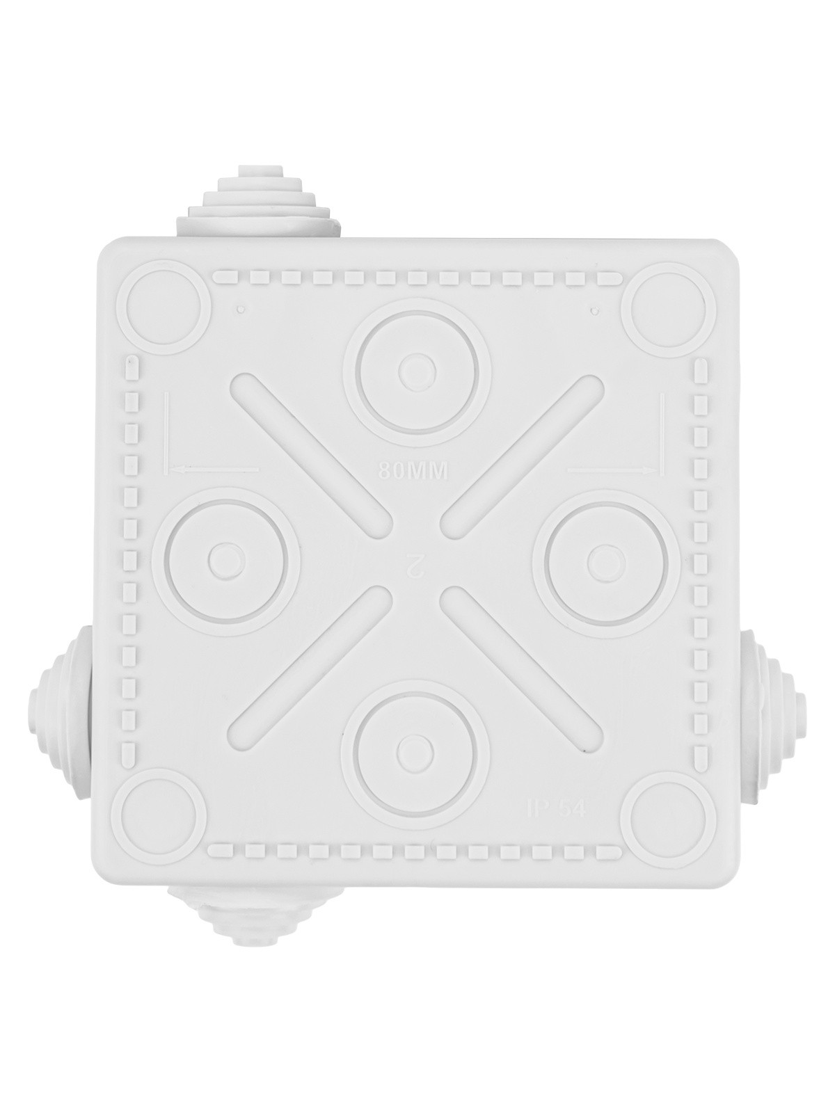 Коробка КМЭР ОП 100х100х55мм крышка IP54 8вх. белая TDM SQ1401-0923 — изображение 4