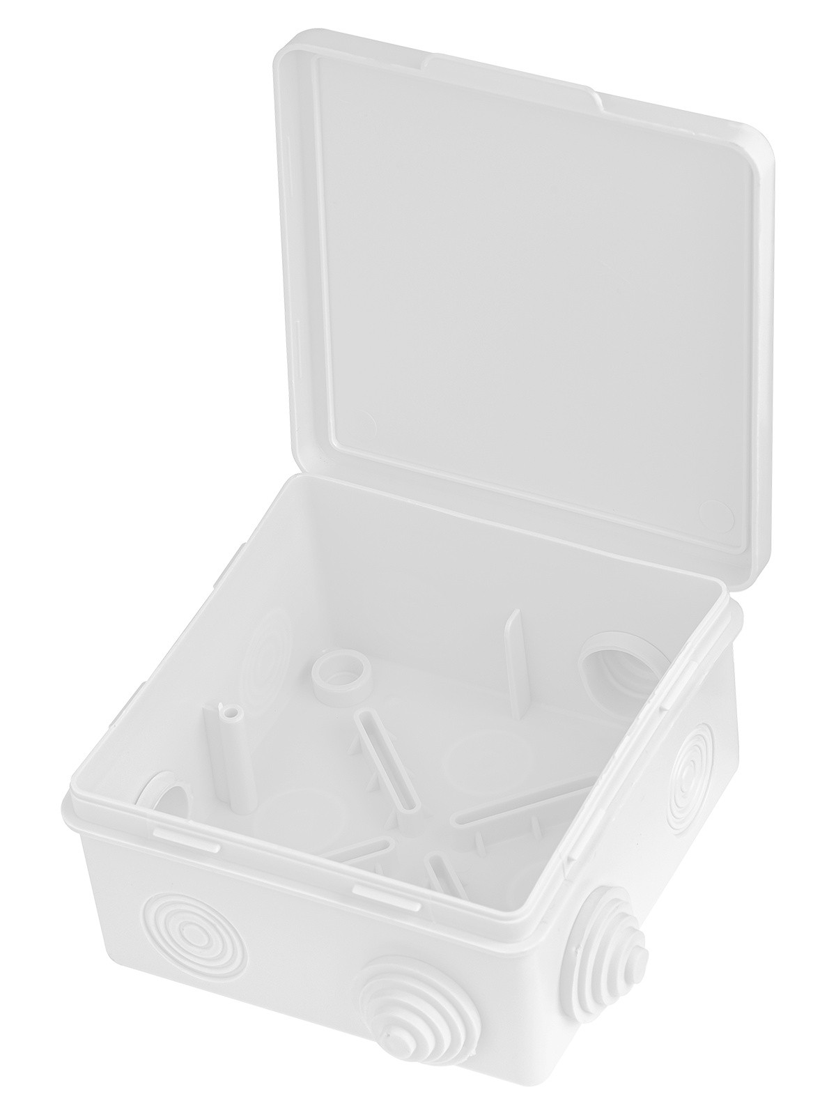 Коробка КМЭР ОП 100х100х55мм крышка IP54 8вх. белая TDM SQ1401-0923 — изображение 6