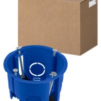 Коробка КМЭУ СП d68х45мм саморезы пл. лапки синяя IP20 TDM SQ1403-0001