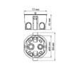 Коробка КМЭУ СП d68х45мм саморезы пл. лапки синяя IP20 TDM SQ1403-0901