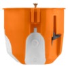 Установочная коробка СП D73х65 мм, 2-х компон., саморезы, пл. лапки, IP30, оранж., инд. штрихкод TDM