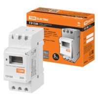 Таймер электронный на DIN-рейку ТЭ15М-1мин/7дн-32on/off-30А-DIN TDM