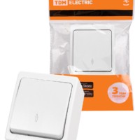 Переключатель на 2 направления 1-кл. открытой установки IP54 10А белый “Вуокса” TDM