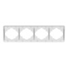 Рамка 4-ая горизонтальная белая "Валдай" TDM