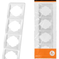 Рамка 4-ая вертикальная белая “Валдай” TDM