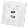 Розетка 2USB порт 2,1А 5В белая "Лама" TDM