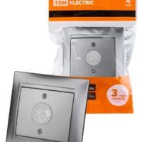 Выключатель с датчиком движения 1А серебр.металлик Лама TDM