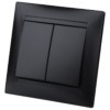 Выключатель 2кл. 10А графит Лама TDM
