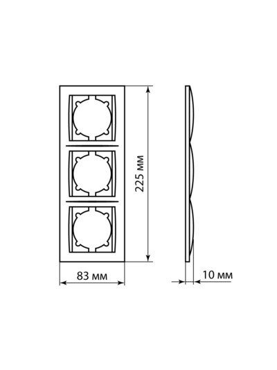 Рамка 3-х постовая вертикальная старинная бронза "Лама" TDM — изображение 6