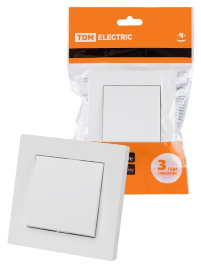 Выключатель 1 кл. 10А белый “Сенеж” TDM