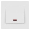Выключатель 1 кл. с подсветкой 10А белый "Сенеж" TDM