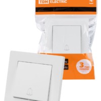 Кнопка звонка 6А белая “Сенеж” TDM