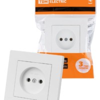 Розетка 2П 10А 250В белая “Сенеж” TDM