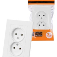 Розетка двойная 2П 10А 250В белая “Сенеж” TDM