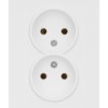 Розетка двойная 2П 10А 250В белая "Сенеж" TDM