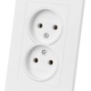 Розетка двойная 2П 10А 250В белая "Сенеж" TDM