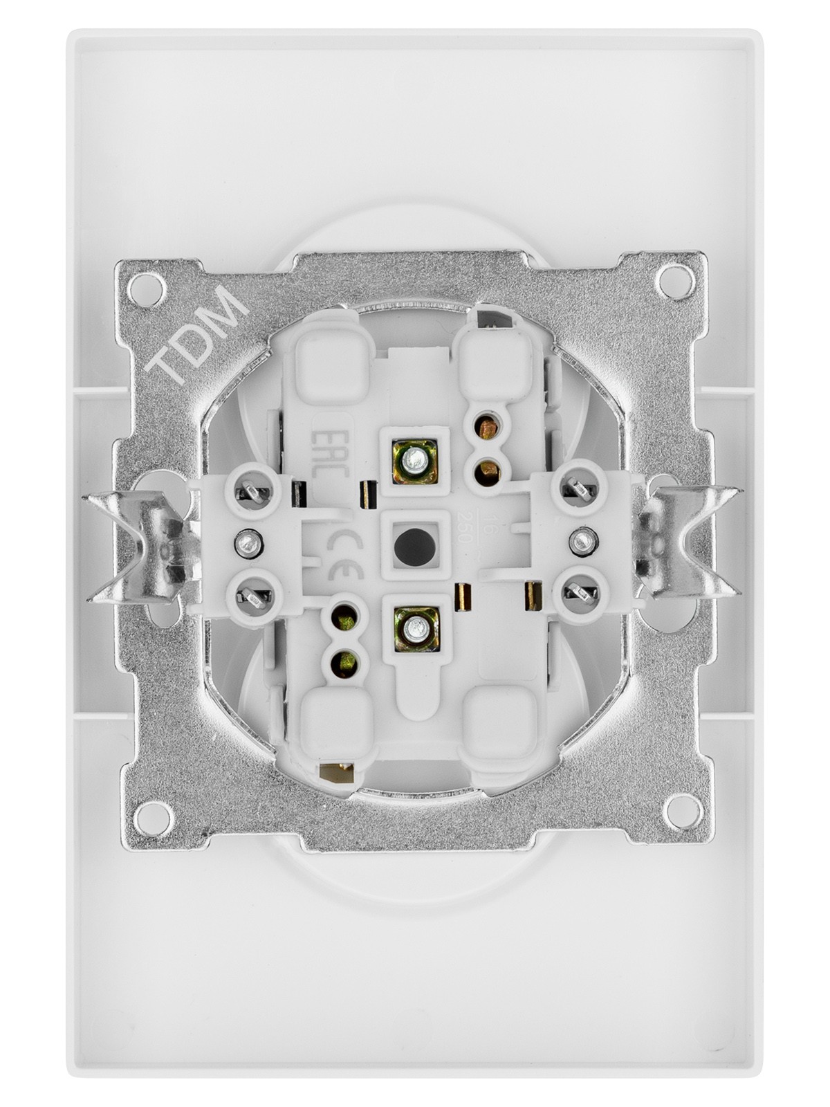 Розетка двойная 2П 10А 250В белая "Сенеж" TDM — изображение 4