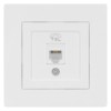 Розетка телефонная RJ11 белая "Сенеж" TDM