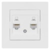 Розетка компьютерная двойная RJ45 белая "Сенеж" TDM
