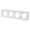 Рамка 4-х постовая белая "Сенеж" TDM