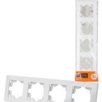 Рамка 4-х постовая белая “Сенеж” TDM