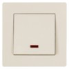 Выключатель 1 кл. с подсветкой 10А сл. кость "Сенеж" TDM