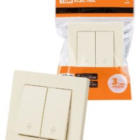 Выключатель на 2 направления 2 кл. 10А сл. кость “Сенеж” TDM