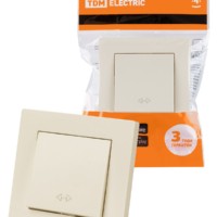 Выключатель перекрестный 1 кл. 10А сл. кость “Сенеж” TDM