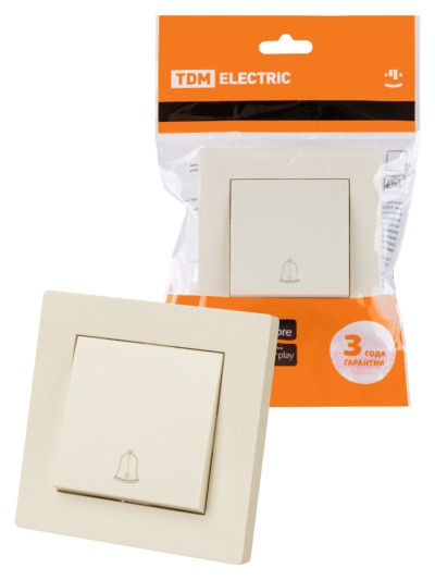 Кнопка звонка 6А сл. кость “Сенеж” TDM