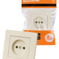 Розетка 2П 10А 250В сл. кость “Сенеж” TDM