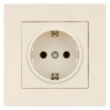 Розетка 2П+З 16А 250В сл. кость "Сенеж" TDM