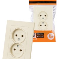 Розетка двойная 2П 10А 250В сл. кость “Сенеж” TDM