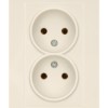 Розетка двойная 2П 10А 250В сл. кость "Сенеж" TDM