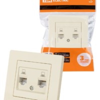 Розетка компьютерная двойная RJ45 сл. кость “Сенеж” TDM