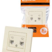 Розетка двойная телефонная RJ11 сл. кость “Сенеж” TDM