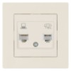Розетка телефонная RJ11 + компьютерная RJ45 сл. кость "Сенеж" TDM