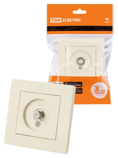 Розетка SAT (F-разъем) 0-2400МГц сл. кость “Сенеж” TDM