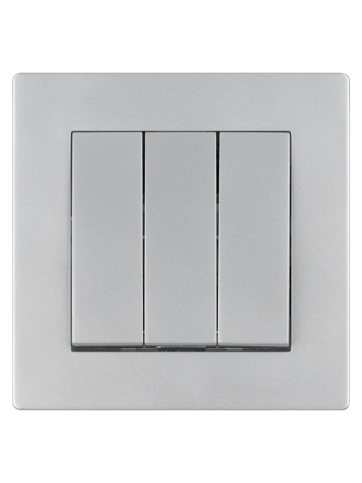 Выключатель 3-х кл. 10А серебр. металлик "Сенеж" TDM — изображение 3