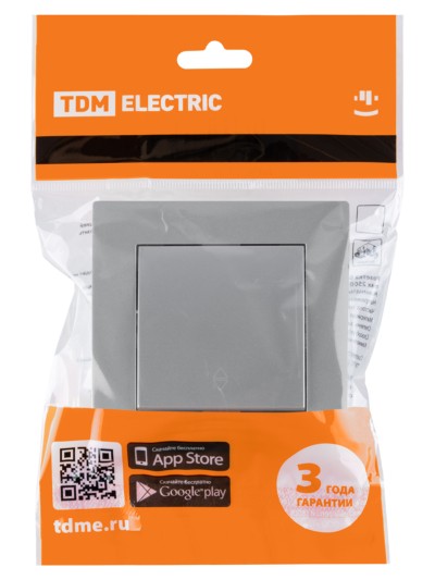 Выключатель на 2 направления 1 кл. 10А серебр. металлик "Сенеж" TDM — изображение 5