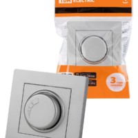 Светорегулятор 300 Вт серебр. металлик “Сенеж” TDM